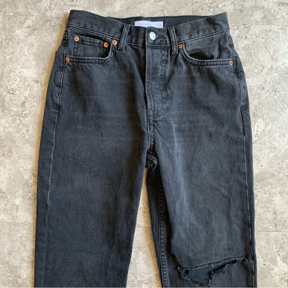 Topshop Button Fly Dad Jeans Size 27 - Picture 3 of 7
